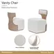 West Kensington Buff and Sea Salt Caramel Upholstered Vanity Chair