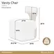 West Kensington Buff and Sea Salt Caramel Upholstered Vanity Chair