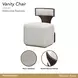 West Kensington Buff and Medium Espresso Upholstered Vanity Chair