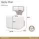 West Kensington Buff and Medium Espresso Upholstered Vanity Chair