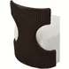 West Kensington Buff and Medium Espresso Upholstered Vanity Chair