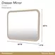 West Kensington Sea Salt Caramel Rectangular Dresser Mirror