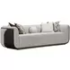 West Kensington Buff and Medium Espresso 100" Sofa