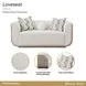 West Kensington Buff and Sea Salt Caramel 69" Loveseat