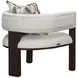 West Kensington Buff and Medium Espresso Upholstered Accent Chair