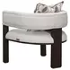 West Kensington Buff and Medium Espresso Upholstered Accent Chair