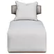 West Kensington Buff and Sea Salt Caramel 30" Chaise
