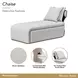West Kensington Buff and Sea Salt Caramel 30" Chaise