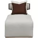 West Kensington Buff and Medium Espresso 36" Chaise