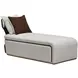 West Kensington Buff and Medium Espresso 36" Chaise