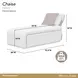 West Kensington Buff and Medium Espresso 36" Chaise