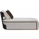West Kensington Buff and Medium Espresso 36" Chaise