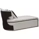 West Kensington Buff and Medium Espresso 36" Chaise