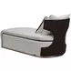 West Kensington Buff and Medium Espresso 36" Chaise