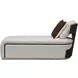 West Kensington Buff and Medium Espresso 36" Chaise