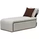 West Kensington Buff and Medium Espresso 36" Chaise