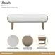 West Kensington Cream Puff and Sea Salt Caramel Bed Bench