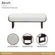 West Kensington Cream Puff and Medium Espresso Bed Bench