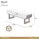 West Kensington Cream Puff and Medium Espresso Bed Bench