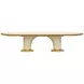 Scotts Square Light Champagne 135" Extendable Oval Dining Table