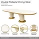 Scotts Square Light Champagne 135" Extendable Oval Dining Table