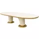 Scotts Square Light Champagne 135" Extendable Oval Dining Table
