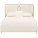 Scotts Square Cornsilk Queen Upholstered Panel Bed with USB Charging
