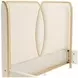 Scotts Square Cornsilk Queen Upholstered Panel Bed with USB Charging