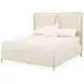 Scotts Square Cornsilk Queen Upholstered Panel Bed with USB Charging