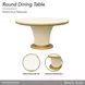 Scotts Square Light Champagne 60" Round Dining Table