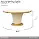 Scotts Square Light Champagne 60" Round Dining Table