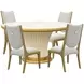 Scotts Square Light Champagne Round Dining Room Set