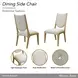 Scotts Square Cornsilk Upholstered Dining Side Chair Set of 2