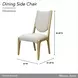 Scotts Square Cornsilk Upholstered Dining Side Chair Set of 2