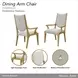 Scotts Square Cornsilk Upholstered Dining Arm Chair
