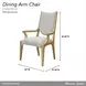 Scotts Square Cornsilk Upholstered Dining Arm Chair