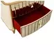 Scotts Square Light Champagne 2 Drawer Nightstand with LED