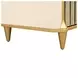 Scotts Square Light Champagne 2 Drawer Nightstand with LED