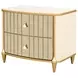 Scotts Square Light Champagne 2 Drawer Nightstand with LED