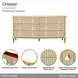 Scotts Square Light Champagne 6 Drawer Dresser with LED