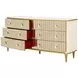 Scotts Square Cornsilk Upholstered Panel Bedroom Set