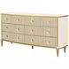 Scotts Square Light Champagne 6 Drawer Dresser with LED