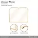 Scotts Square Light Champagne Rectangular Wall Mirror