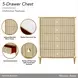 Scotts Square Light Champagne 5 Drawer Chest