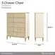 Scotts Square Light Champagne 5 Drawer Chest