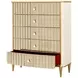 Scotts Square Light Champagne 5 Drawer Chest