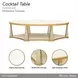 Scotts Square Light Champagne Oval Cocktail Table