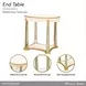 Scotts Square Light Champagne Oval End Table
