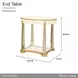 Scotts Square Light Champagne Oval End Table