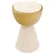 Scotts Square Light Champagne and Gold Round Stone Top Chairside Table
